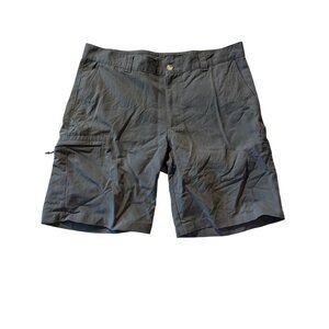 Columbia Mens Gray Nylon Cargo Shorts Size 38 With Zip Pocket
